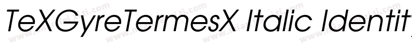 TeXGyreTermesX Italic Identity H字体转换